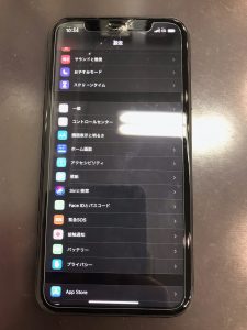 iPhone11　ガラス割れ