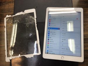 iPad6の画面修理（フロントガラス）