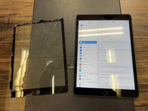 iPad ７ ガラス割れ